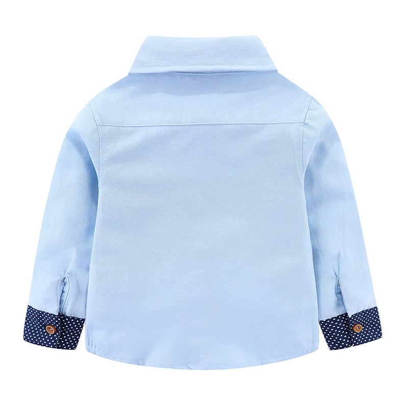 Mud Kingdom Little Boys Shirt and Tie Set Cute Stars 4T Navy Blue - Image 2